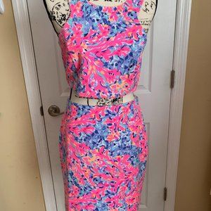 Lily Pulitzer two piece skirt set Medium